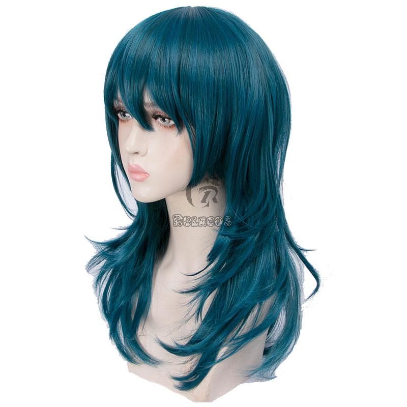 50cm Fire Emblem Three Houses Byleth Blue Long Cosplay Wigs