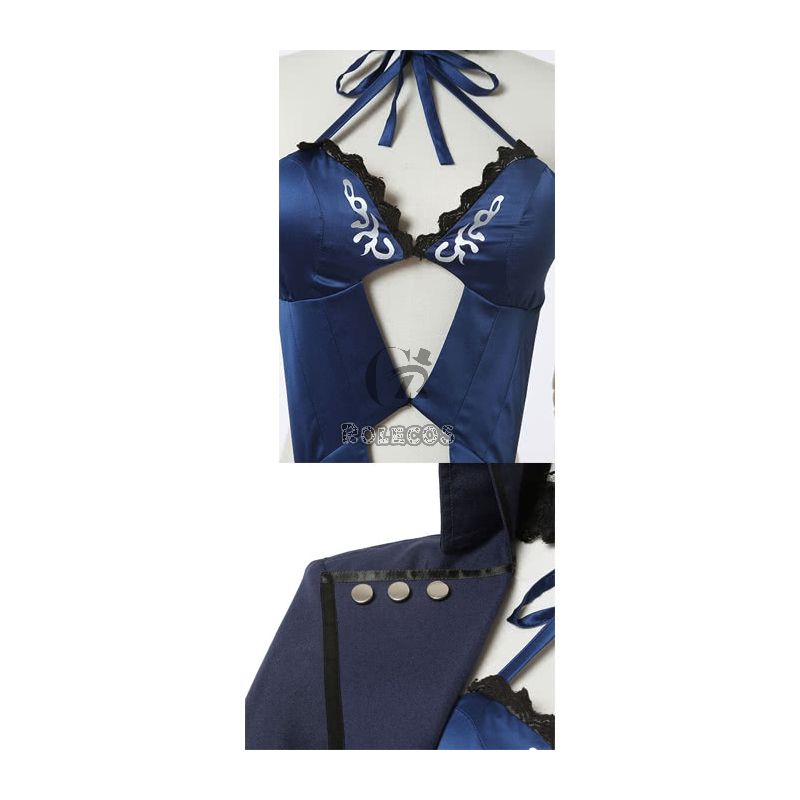 Fate Grand Order Black Saber Black Blue Mixed Anime Cosplay Costumes