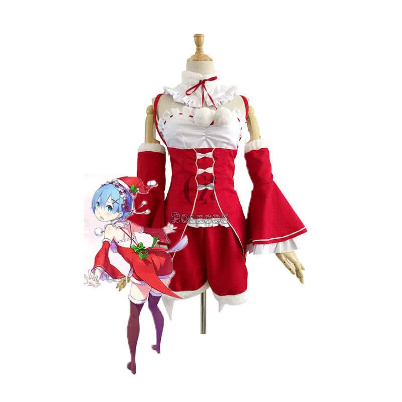 Re : Zero-Starting life in another World Rem Red Christmas Cosplay Costumes