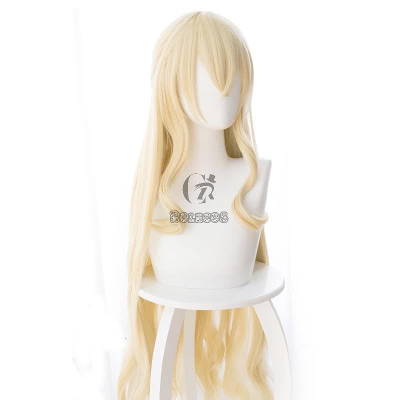Anime Goblin Slayer Onna Shinkan Blonde 100cm Lang Cosplay wigs