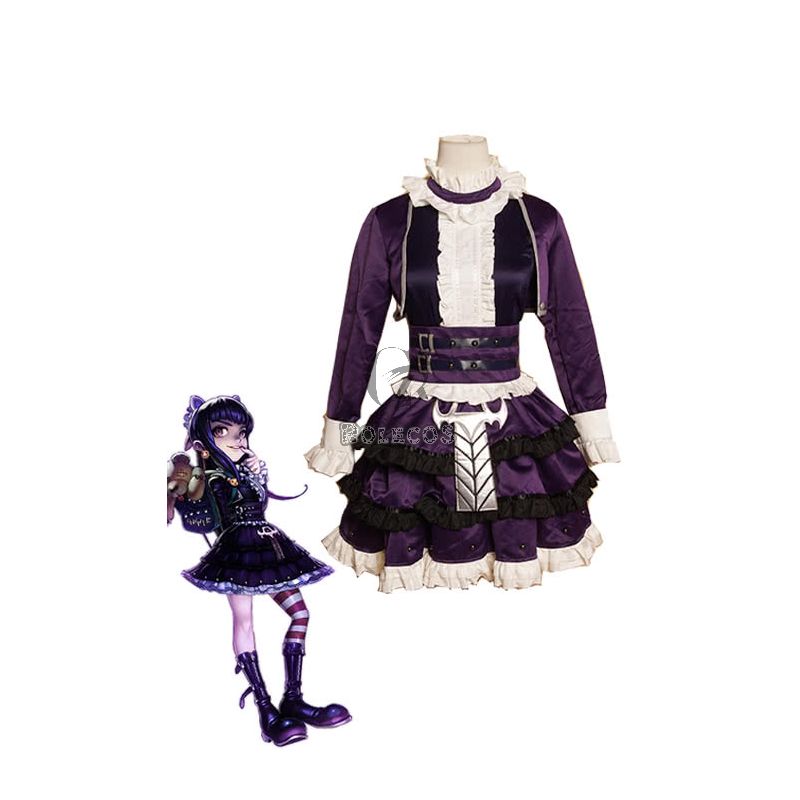 LOL Game Annie Purple Cosplay Costumes Dress 