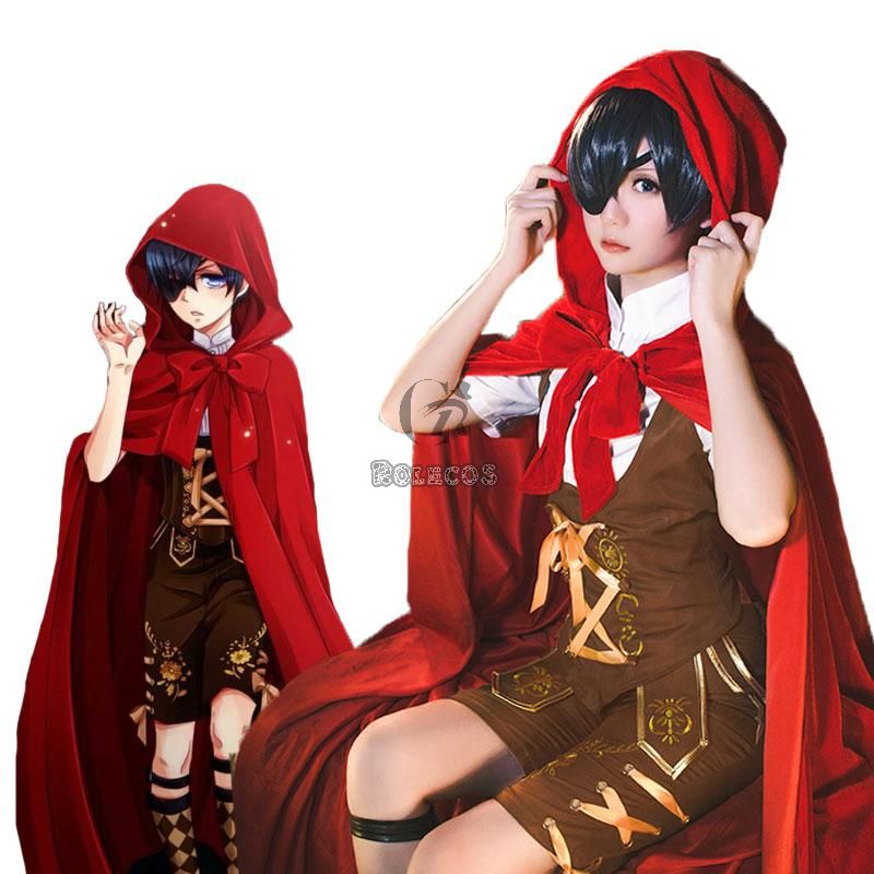 Black Butler Ciel Phantomhiv Little Red Riding Hood Cosplay Costume