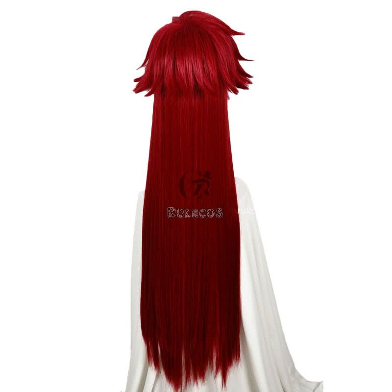 Black Butler Death Scythe Grell Sutcliff  Red Long Cosplay Wig