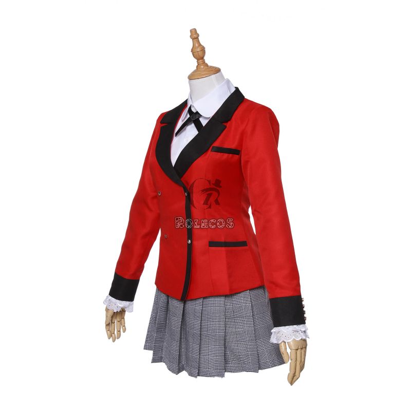 Kakegurui Momobami Kirari Red Uniform Cosplay Costumes
