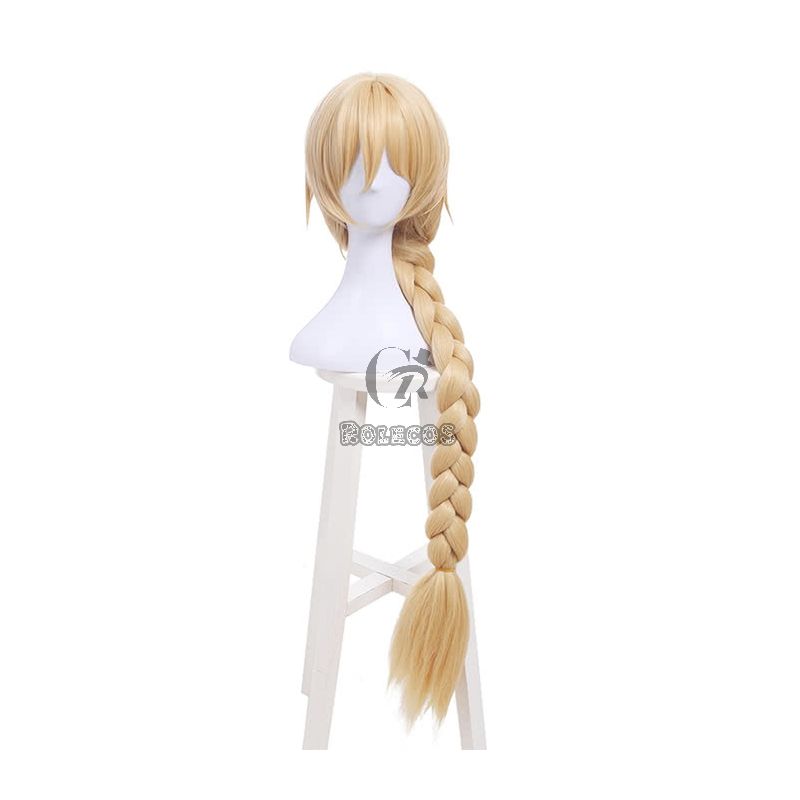 Fate/Grand Order Joan of Arc Blonde Synthetic Long Cosplay Wigs  Braids 