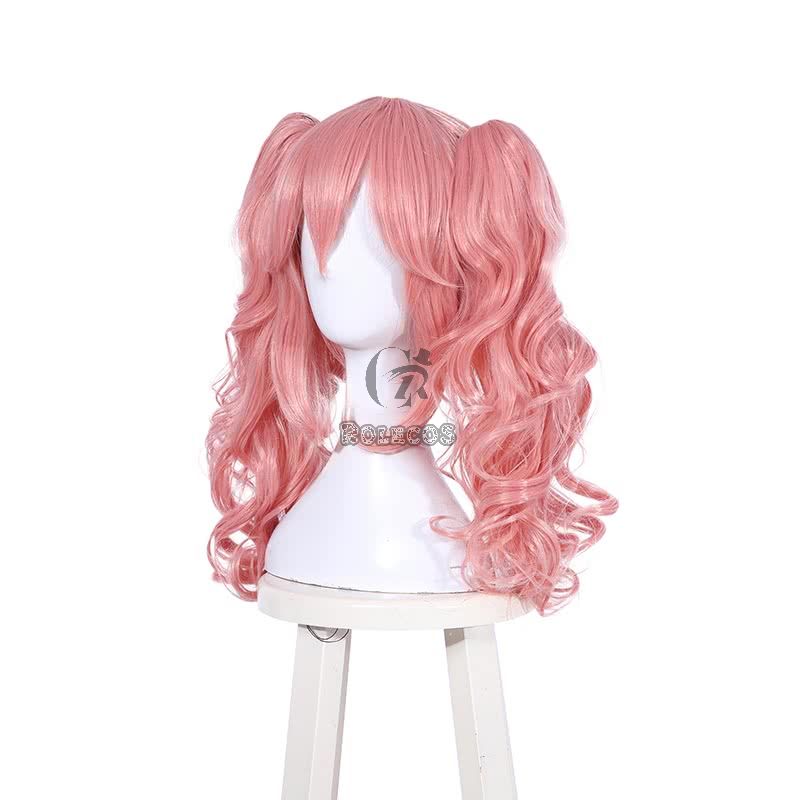 FateGrand Order Tamamo-no-Mae Long Peach Curly Synthetic Anime Cosplay Wigs