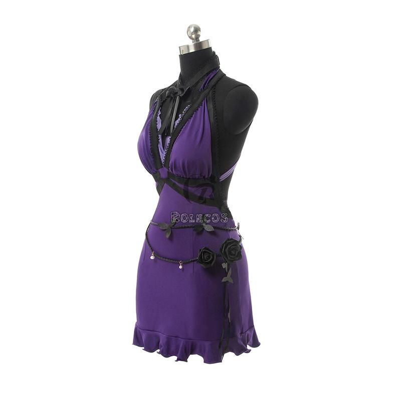 FINAL FANTASY TIFA  Purple Dress Swimsuit Cosplay Costume