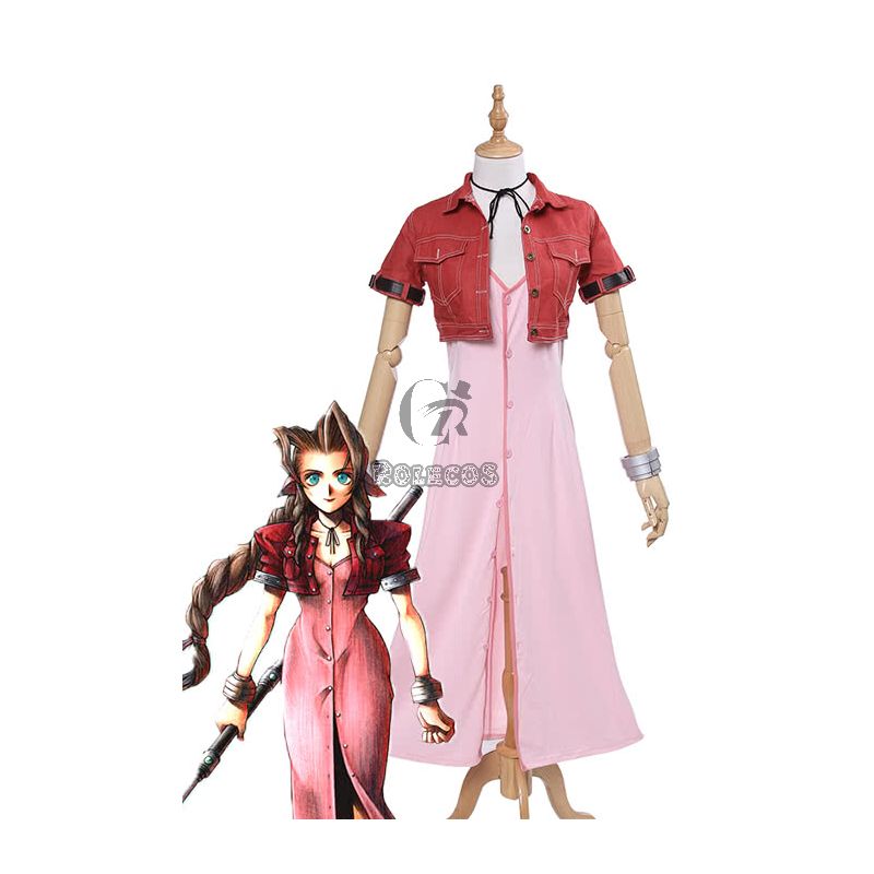 Final Fantasy VII 7 Aerith Cosplay Costumes