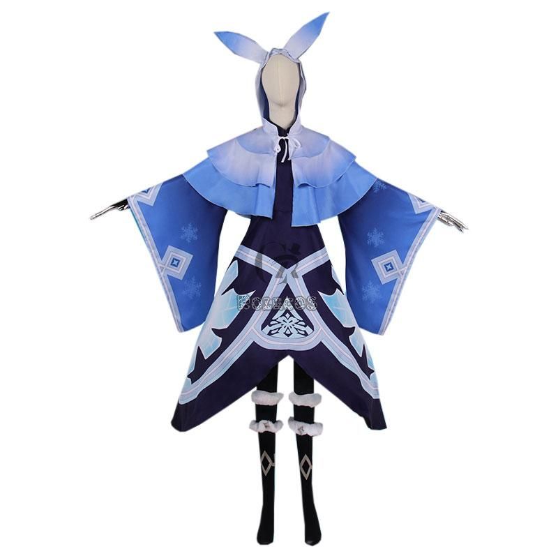 Game Genshin Impact Abyss Mages Cryo Cosplay Costume