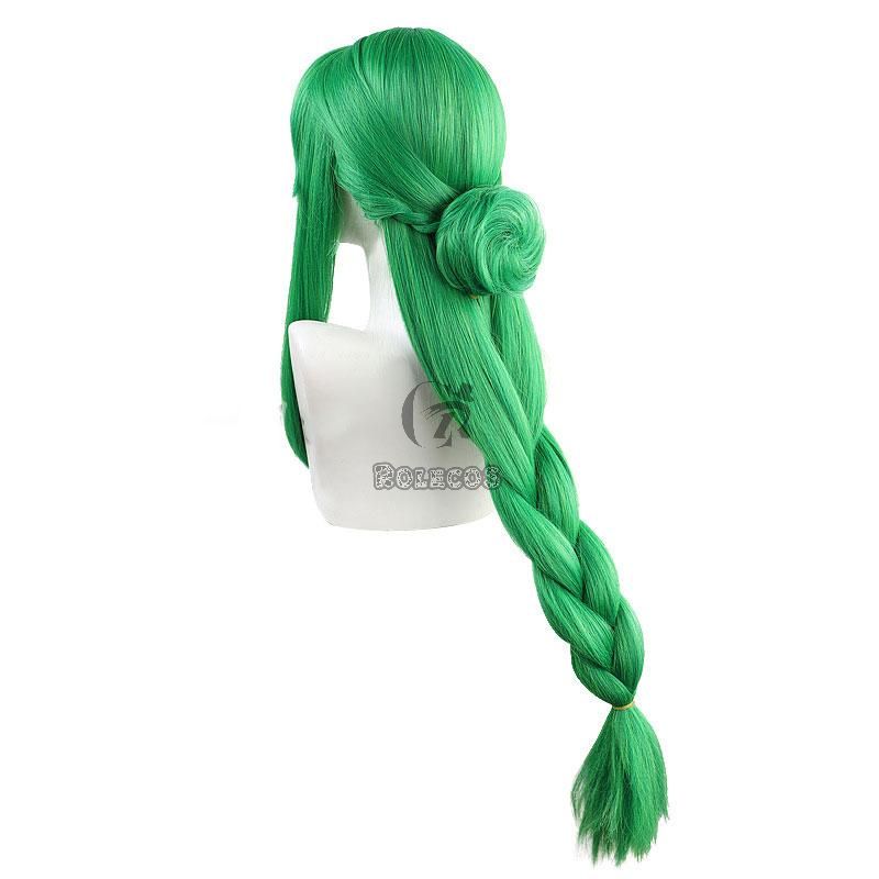 Game Genshin Impact Baizhu Green Weave Long Cosplay Wigs