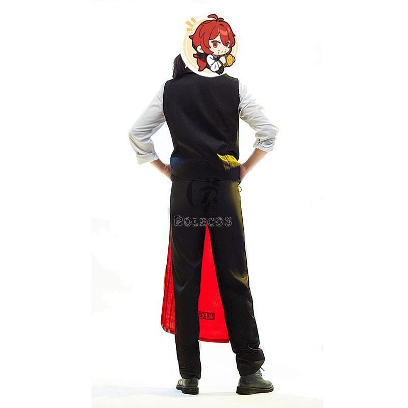 Game Genshin Impact Diluc KFC ver Cosplay Costume