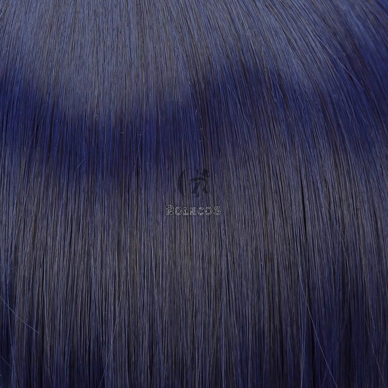 Game Genshin Impact Kujou Sara Blue Mixed Color Cosplay Wigs