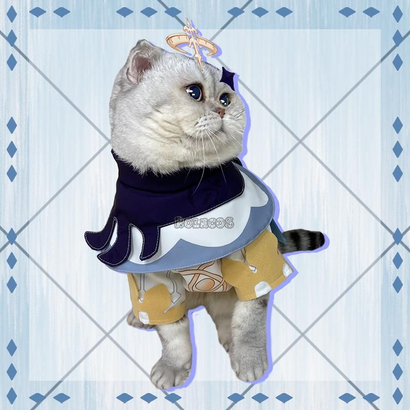 Game Genshin Impact Paimon Cat Cosplay Costume