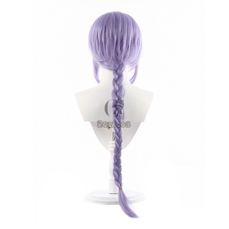 Game Genshin Impact Qiqi Light Purple Cosplay Wigs