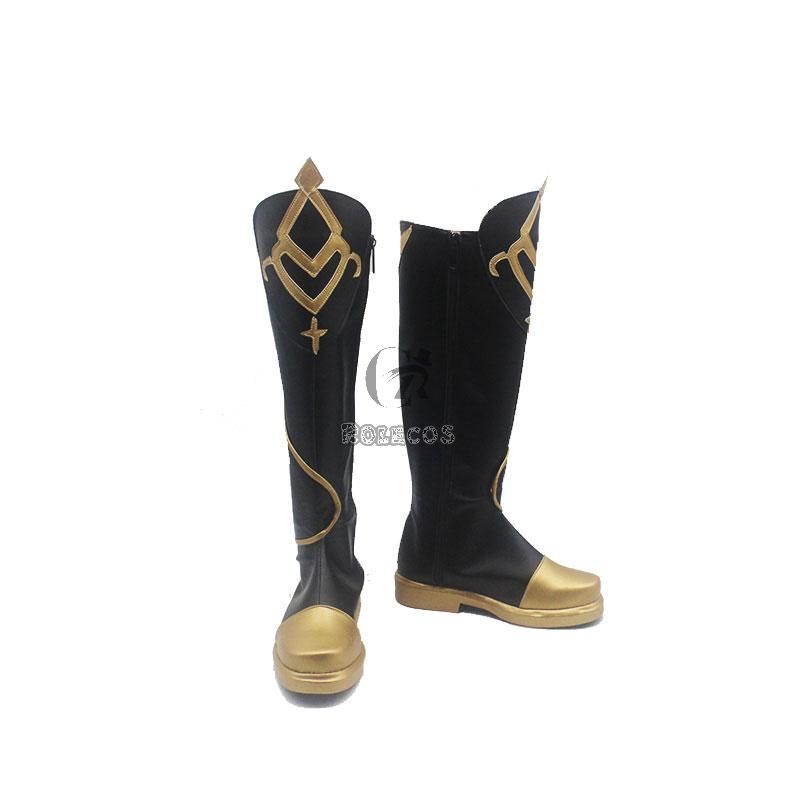 Game Genshin Impact Traveler Aether Cosplay Shoes