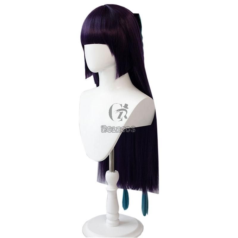Game Genshin Impact Yunjin Purple Green Long Cosplay Wigs