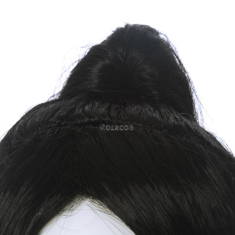 Game Valorant Project A Sage Black Long Ponytail Cosplay Wigs