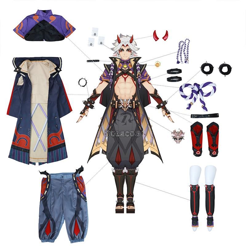 Genshin Impact  Arataki Itto Cosplay Costume