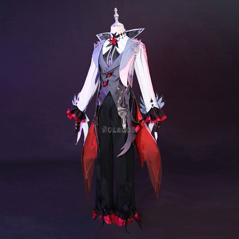 Genshin Impact Fatui Arlecchino The Knave Cosplay Costume