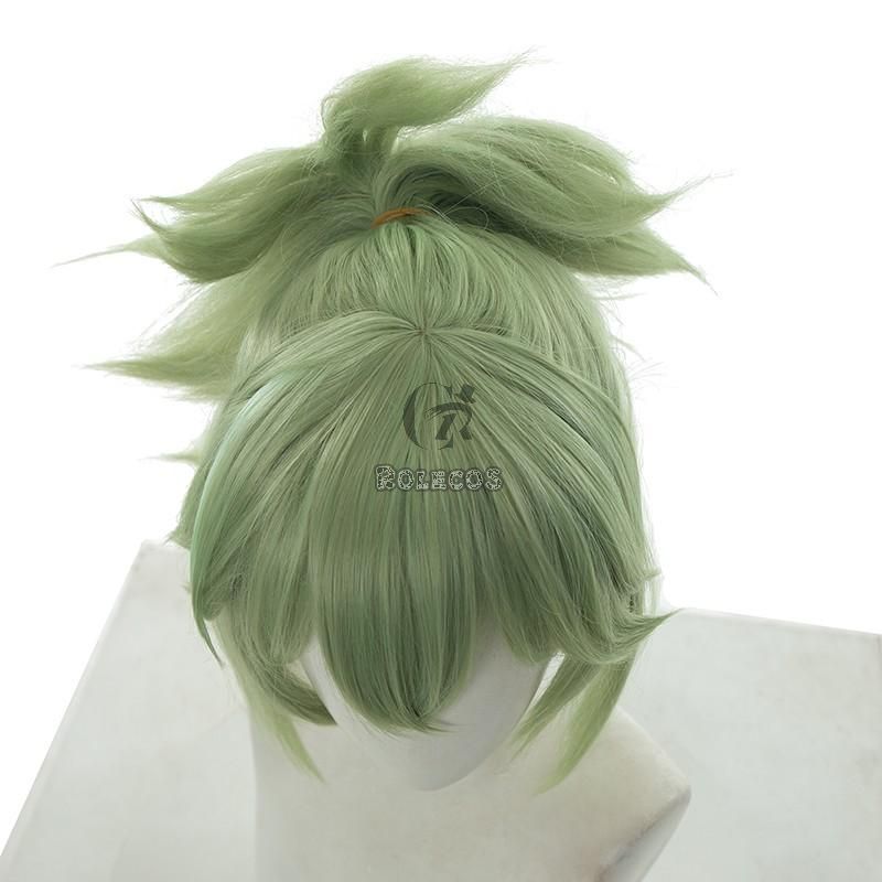 Genshin Impact Kuki Shinobu Green Cosplay Wigs