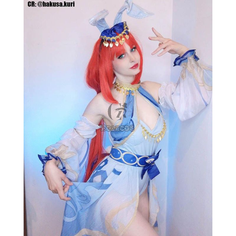 Genshin Impact Nilou Fanart Bunny Girl Cosplay Costume Style1