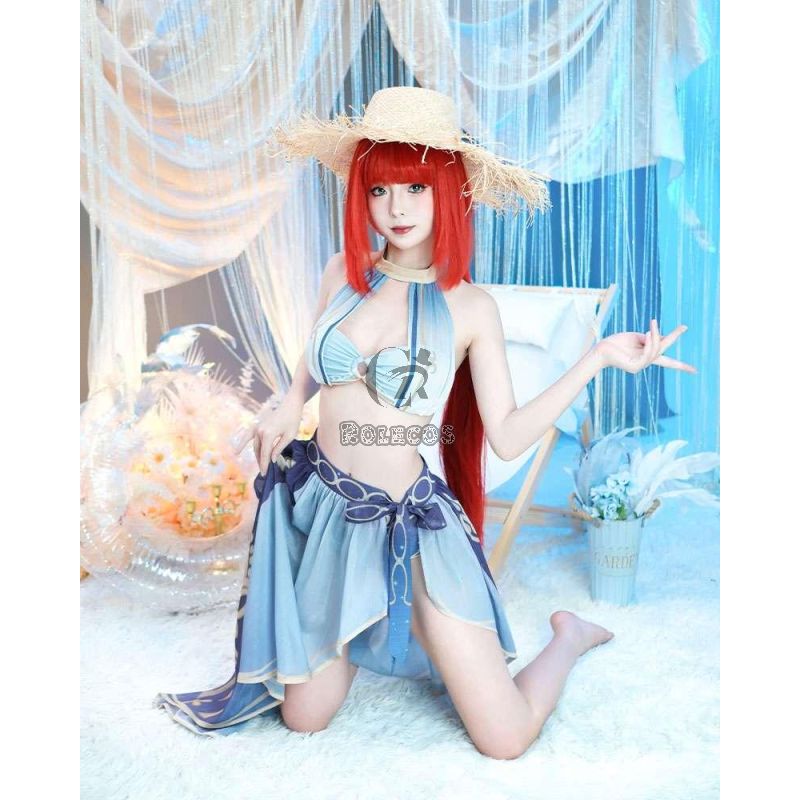 Genshin Impact Sumeru Nilou Fanart Swimsuit Two Piece Cosplay Costume
