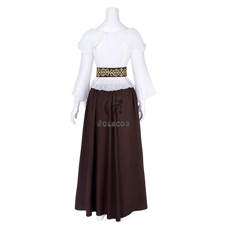 Girl Middle Sleeve Chiffon Top And Cotton Long Skirt