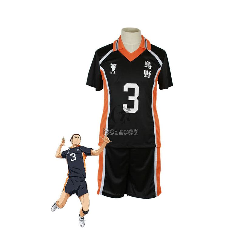 Haikyū!! Azumane Asahi Number 3 Volleyball Sports Cosplay Costumes