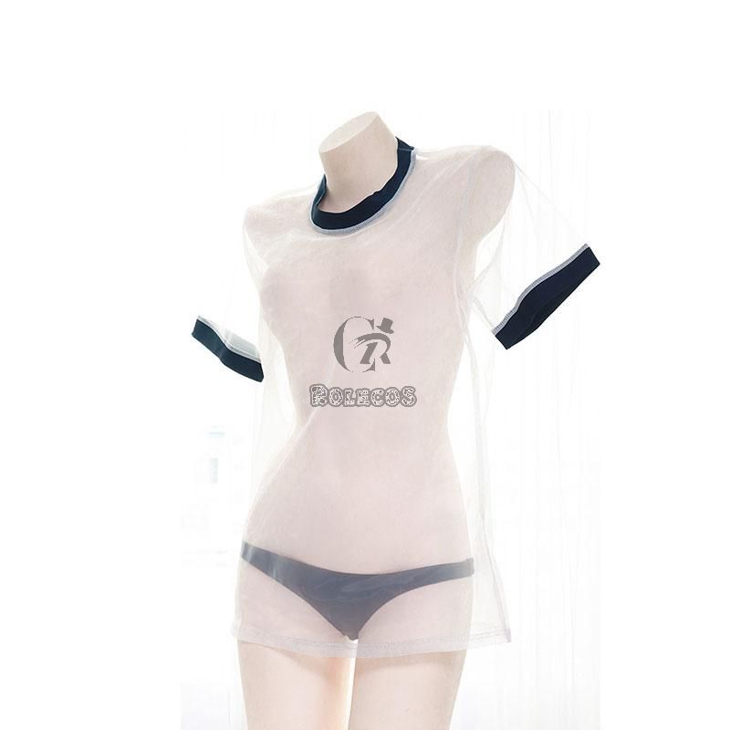Japanese Sexy Transparent Gymnastics Clothes Cosplay Costume