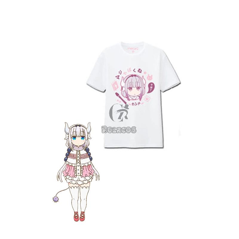 Miss Kobayashi's Dragon Maid Kanna Kobayashi T-shirt Anime Cosplay Costumes