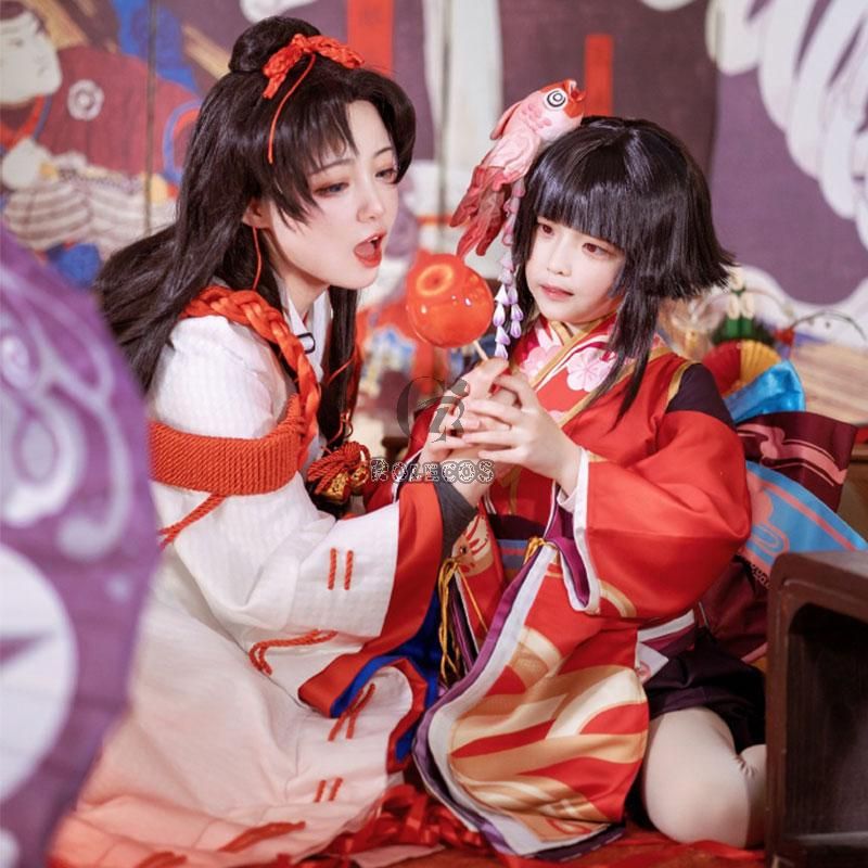 Kid Onmyoji Kagura Kimono Halloween Cosplay Costume