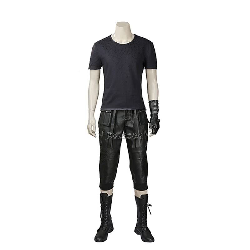 Kingsglaive Final Fantasy XV Noctis Black leather Cosplay  Costume