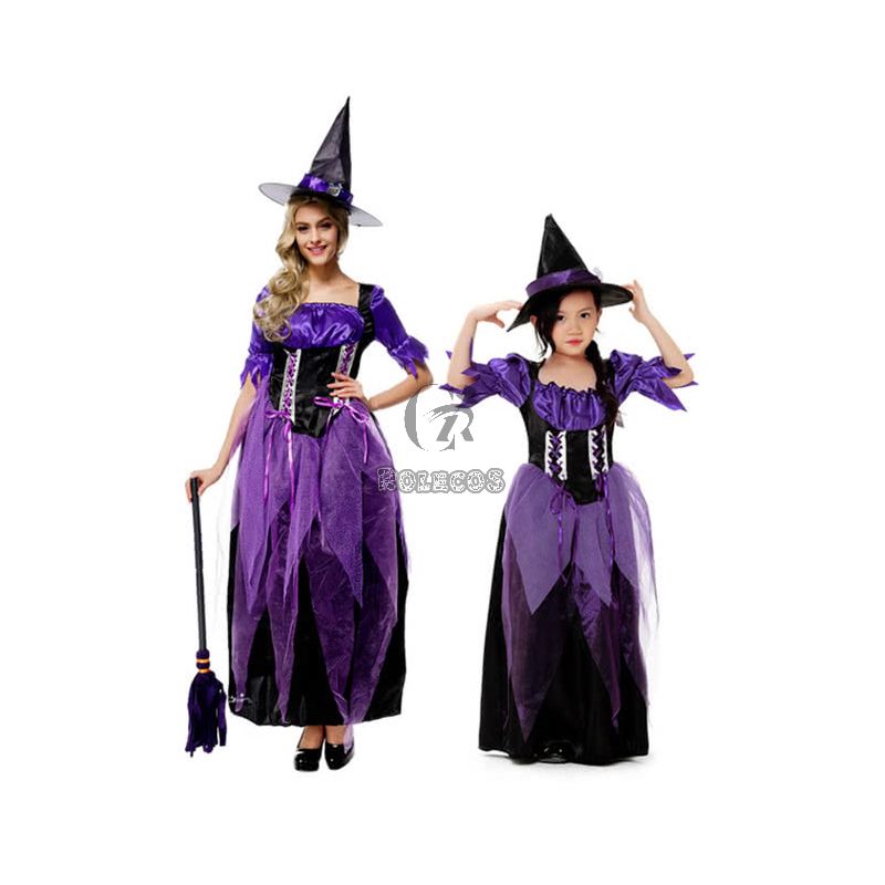Halloween Costume Girl Witch Dress Children Cosplay Costume 