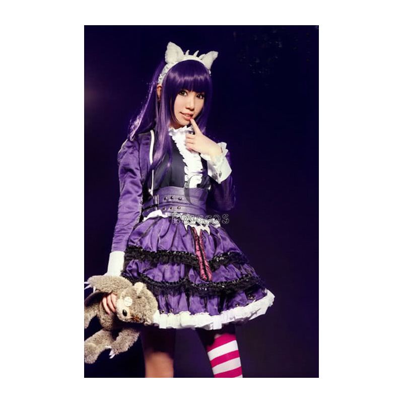 LOL Game Annie Purple Cosplay Costumes Dress 