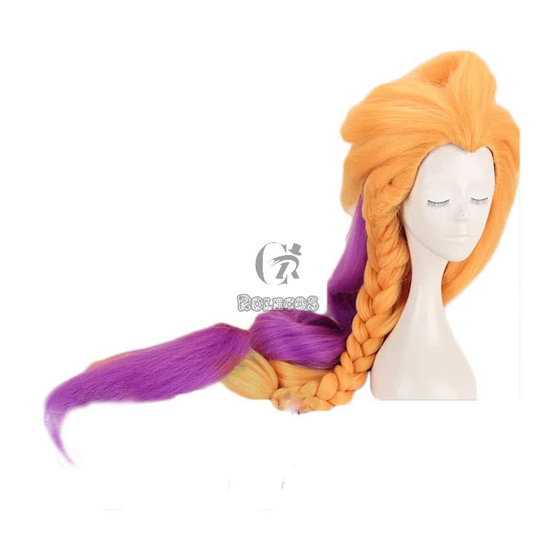 LOL Aspect of Twilight Zoe Purple Mixed Yellow Cosplay Wig 