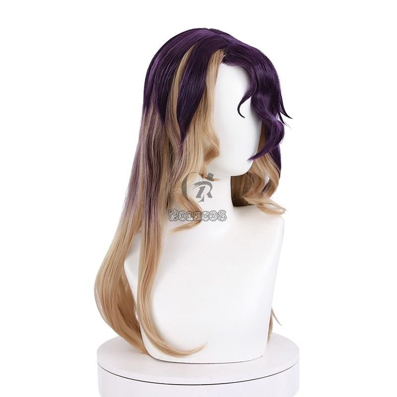 LOL Coven Skins Ahri Purple Mixed Brown Long Cosplay Wigs