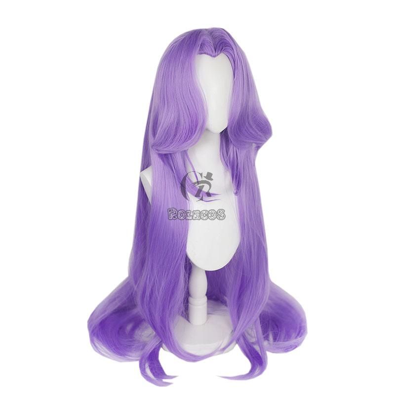 LOL Withered Rose Syndra Purple Long Cosplay Wigs 