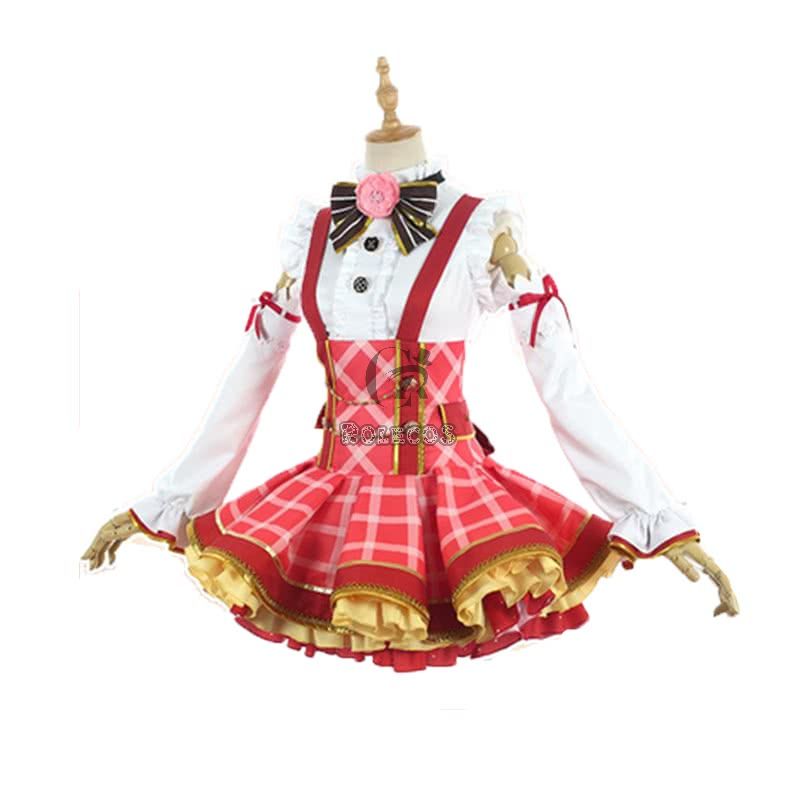 Love Live Bouquet Awaken Yazawa Nico Bright Red Dress Anime Cosplay Costumes 