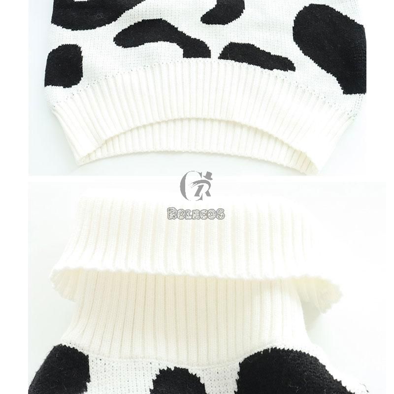 Japanese Milk Cow High Neck Backless Sweater Underwear