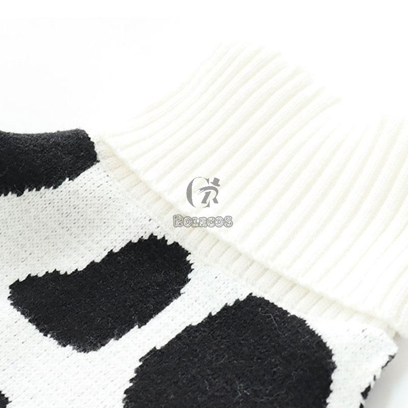 Japanese Milk Cow High Neck Backless Sweater Underwear