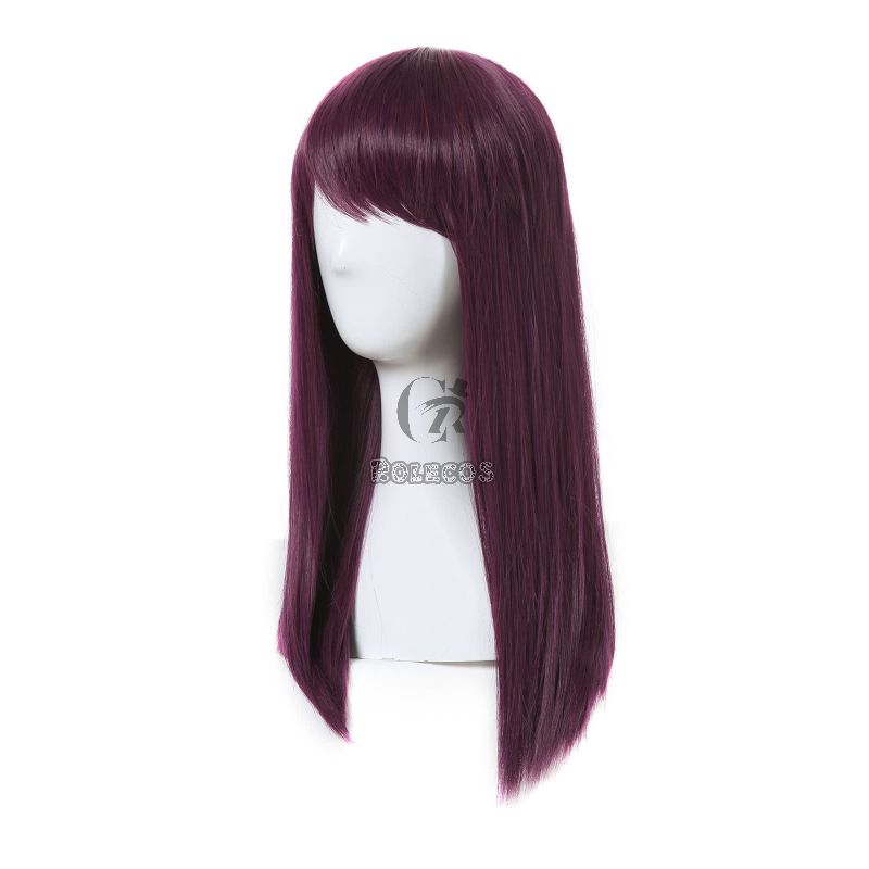 Descendants 2 Mal Cosplay 50cm Purple Color Movie Wigs