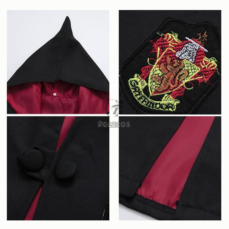 Movie Gryffindor Slytherin Hufflepuff Ravenclaw Halloween Magic Robe Full Set Cosplay Costume