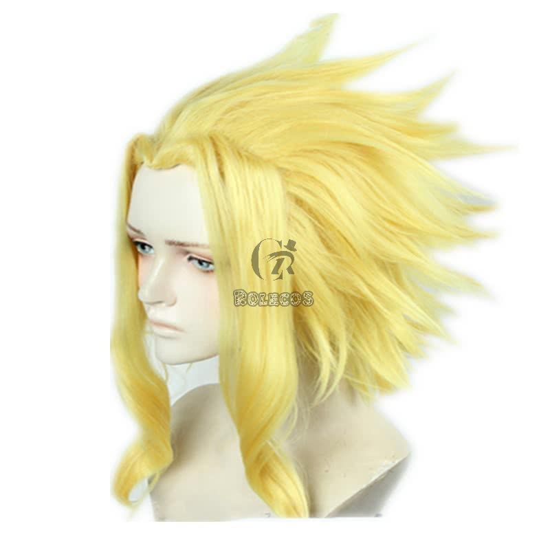 My Hero Academia All Might Man Gold Cosplay Wigs 
