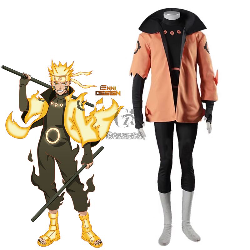 Naruto Uzumaki Six Paths Sage Mode Cosplay Costume