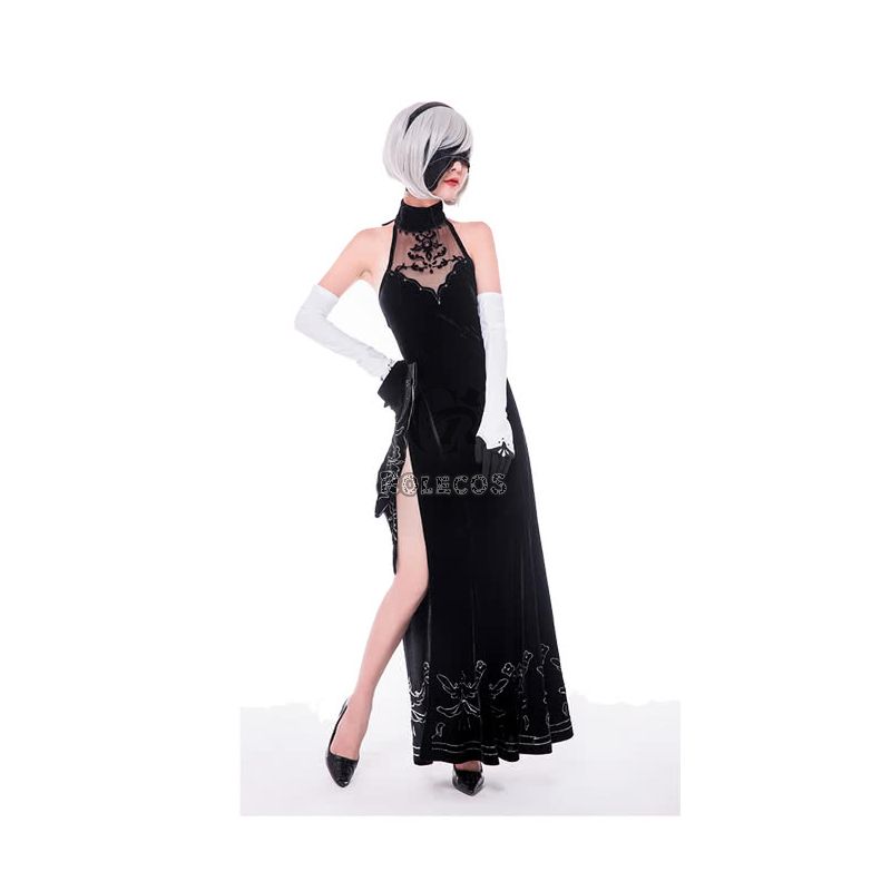 Nier: Automata Game 2b Evening Dress Cosplay Costumes 
