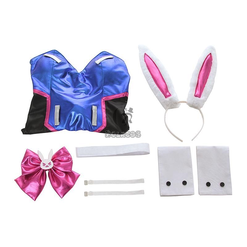 OW Game D.Va Hana Song  Mercy Angel  Bunny girl Cosplay Costume