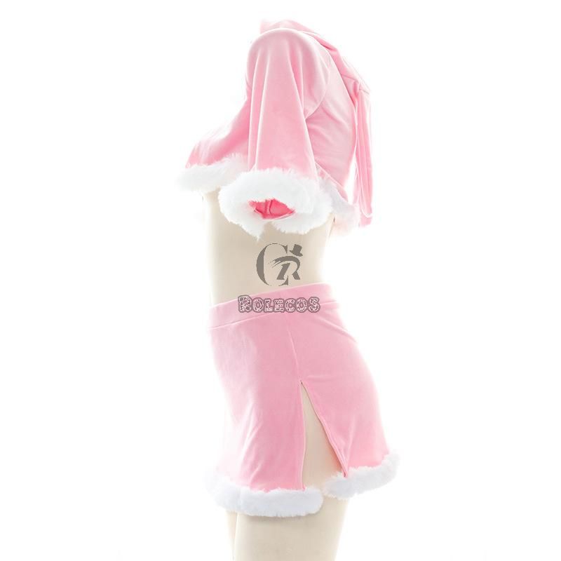 Pink Cute Bunny Girl Pajama Cosplay Costume