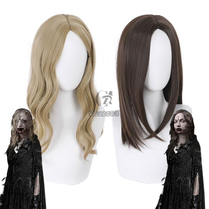 Resident Evil 8 Vampire Daughters 3 Style BrownCosplay Wigs