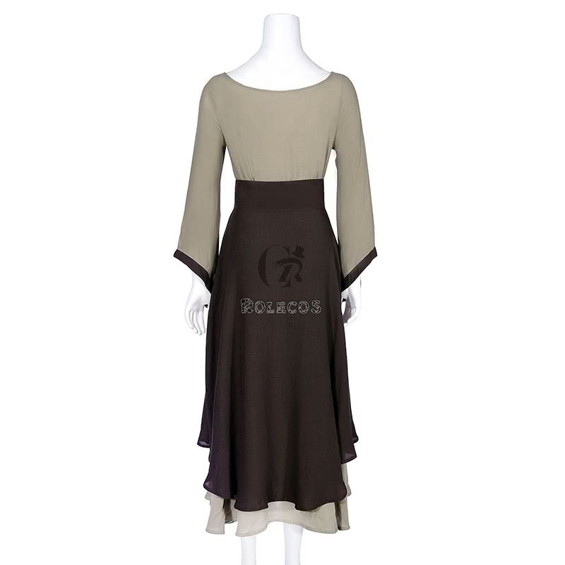 Retro Linen Long Dress and Waist Skirt Cosplay Costumes