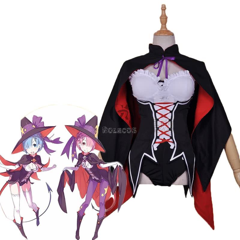 ReZERO -Starting Life in Another World Rem Ram Anime Little Devil Halloween Cocplay Costume